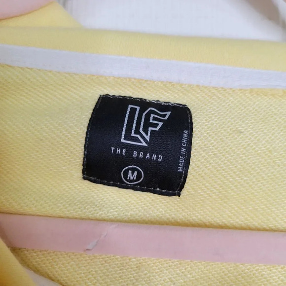 LF The Brand Ultra Cropped Hoodie Yellow Size Medium Workout - Picture 5 of 7